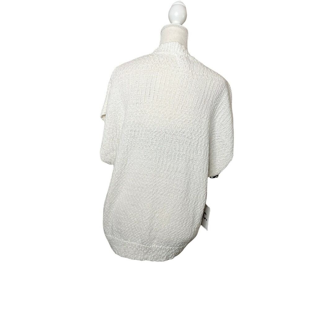 Callahan knitwear womens sz xl sweater ivory crew neck knit cotton - Picture 2 of 12